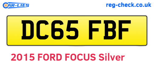 DC65FBF are the vehicle registration plates.