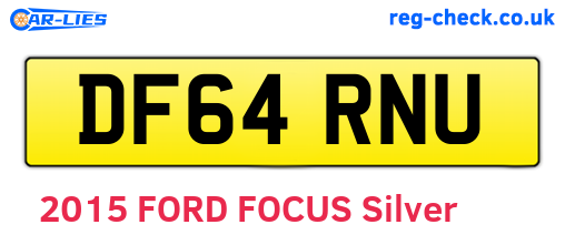 DF64RNU are the vehicle registration plates.