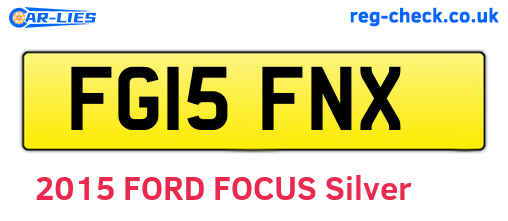 FG15FNX are the vehicle registration plates.