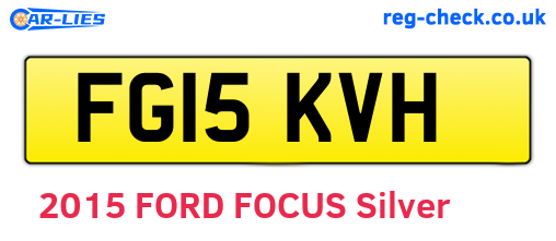 FG15KVH are the vehicle registration plates.