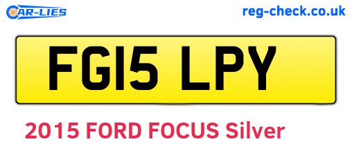 FG15LPY are the vehicle registration plates.