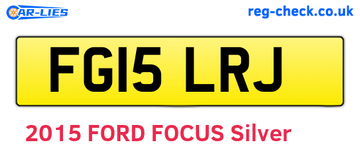 FG15LRJ are the vehicle registration plates.