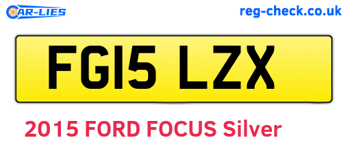 FG15LZX are the vehicle registration plates.