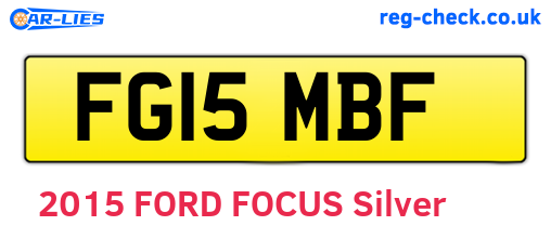FG15MBF are the vehicle registration plates.