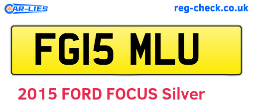 FG15MLU are the vehicle registration plates.