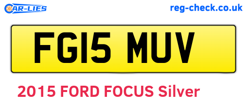 FG15MUV are the vehicle registration plates.