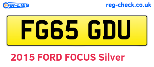 FG65GDU are the vehicle registration plates.