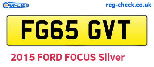 FG65GVT are the vehicle registration plates.