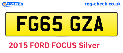 FG65GZA are the vehicle registration plates.