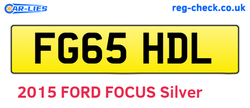 FG65HDL are the vehicle registration plates.