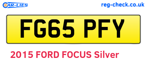 FG65PFY are the vehicle registration plates.