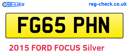 FG65PHN are the vehicle registration plates.