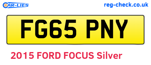 FG65PNY are the vehicle registration plates.