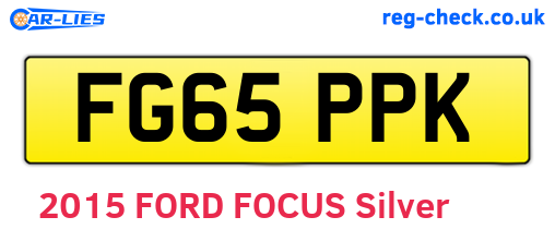 FG65PPK are the vehicle registration plates.