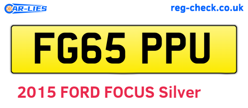 FG65PPU are the vehicle registration plates.