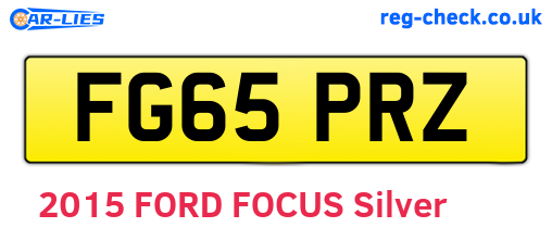FG65PRZ are the vehicle registration plates.