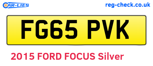 FG65PVK are the vehicle registration plates.