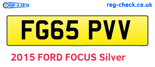 FG65PVV are the vehicle registration plates.