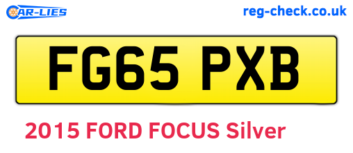 FG65PXB are the vehicle registration plates.