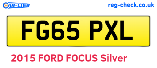 FG65PXL are the vehicle registration plates.