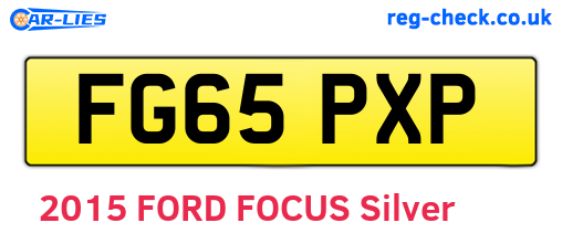 FG65PXP are the vehicle registration plates.