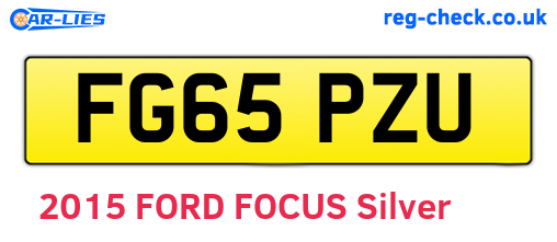 FG65PZU are the vehicle registration plates.