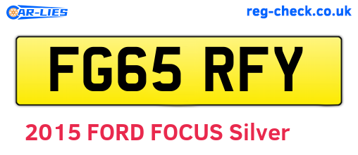 FG65RFY are the vehicle registration plates.
