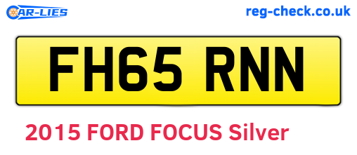 FH65RNN are the vehicle registration plates.