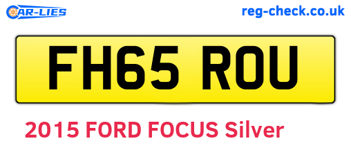 FH65ROU are the vehicle registration plates.