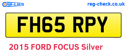 FH65RPY are the vehicle registration plates.