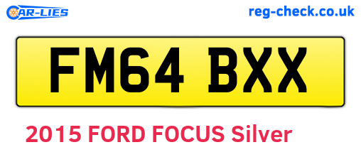 FM64BXX are the vehicle registration plates.