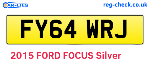 FY64WRJ are the vehicle registration plates.