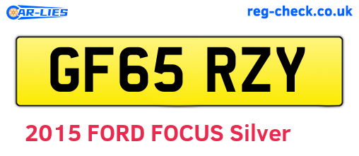 GF65RZY are the vehicle registration plates.