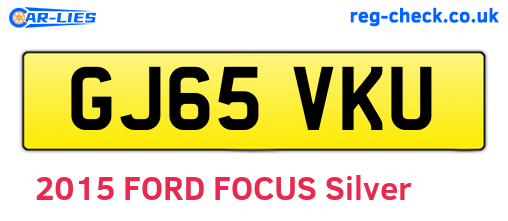 GJ65VKU are the vehicle registration plates.