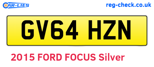 GV64HZN are the vehicle registration plates.