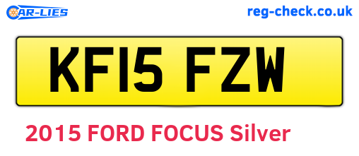 KF15FZW are the vehicle registration plates.