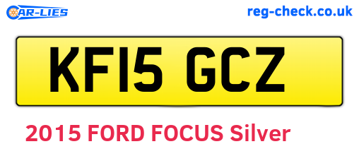 KF15GCZ are the vehicle registration plates.