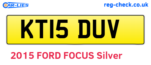KT15DUV are the vehicle registration plates.