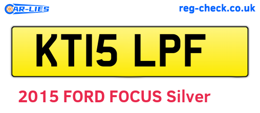 KT15LPF are the vehicle registration plates.