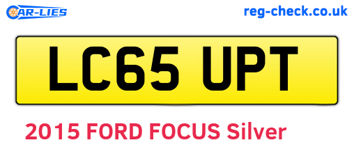 LC65UPT are the vehicle registration plates.