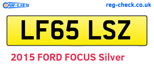 LF65LSZ are the vehicle registration plates.