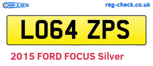 LO64ZPS are the vehicle registration plates.