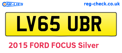LV65UBR are the vehicle registration plates.