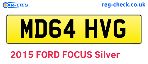 MD64HVG are the vehicle registration plates.
