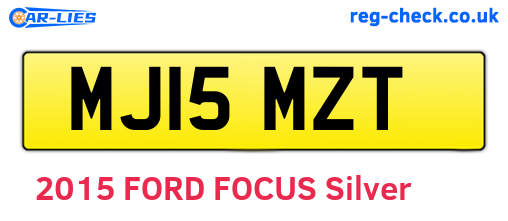 MJ15MZT are the vehicle registration plates.