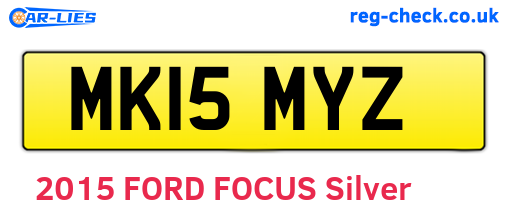 MK15MYZ are the vehicle registration plates.