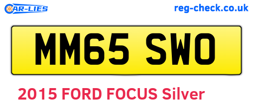 MM65SWO are the vehicle registration plates.