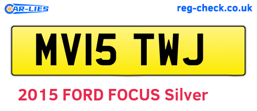 MV15TWJ are the vehicle registration plates.
