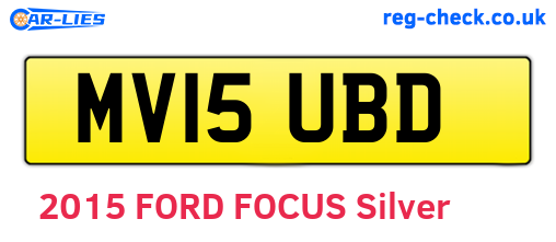 MV15UBD are the vehicle registration plates.