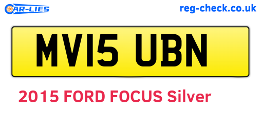 MV15UBN are the vehicle registration plates.